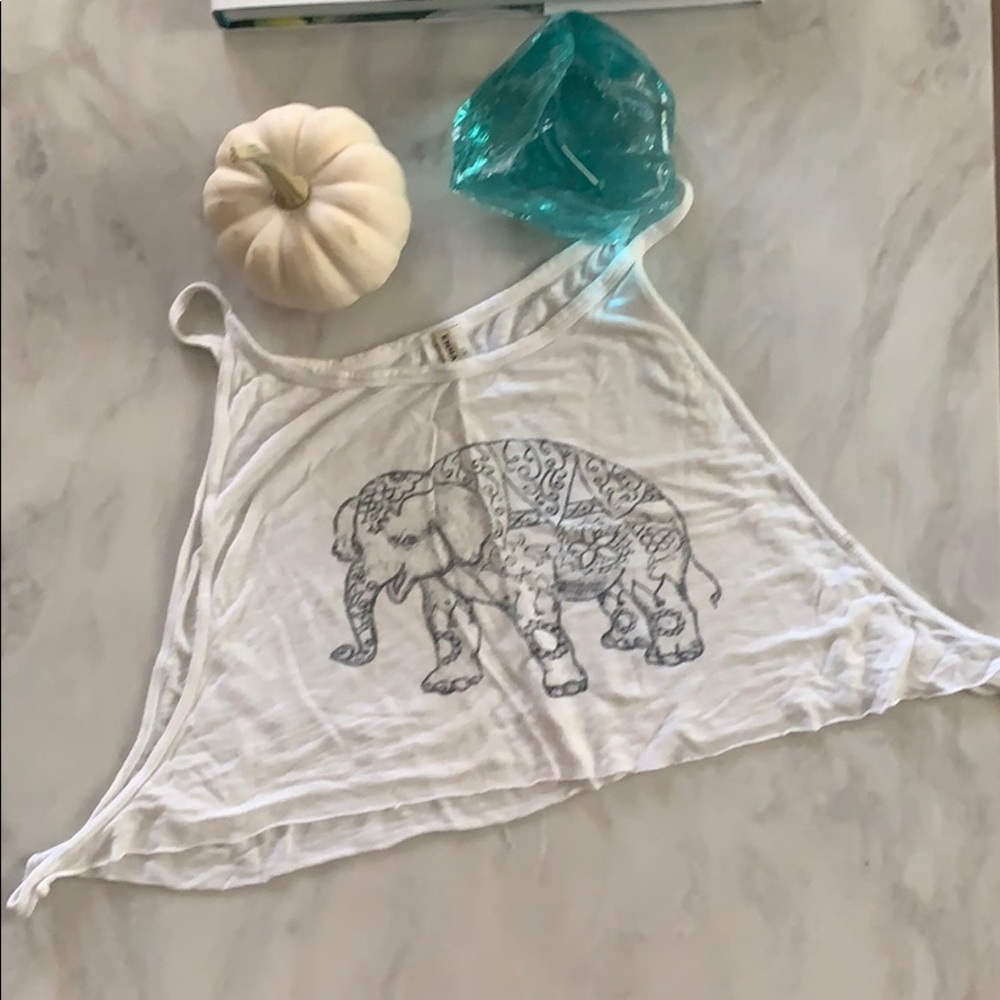 Elephant print soft crop top